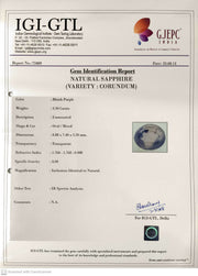 3.34/CT Natural Purple Sapphire with Govt. Lab Certificate-73409